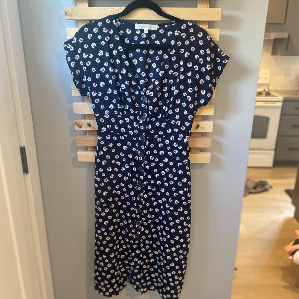 Midi Floral Dress | Full-Button | Row A